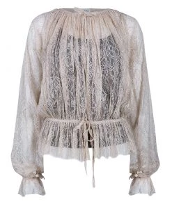 Emilio Pucci Nude Lace Top M For Women