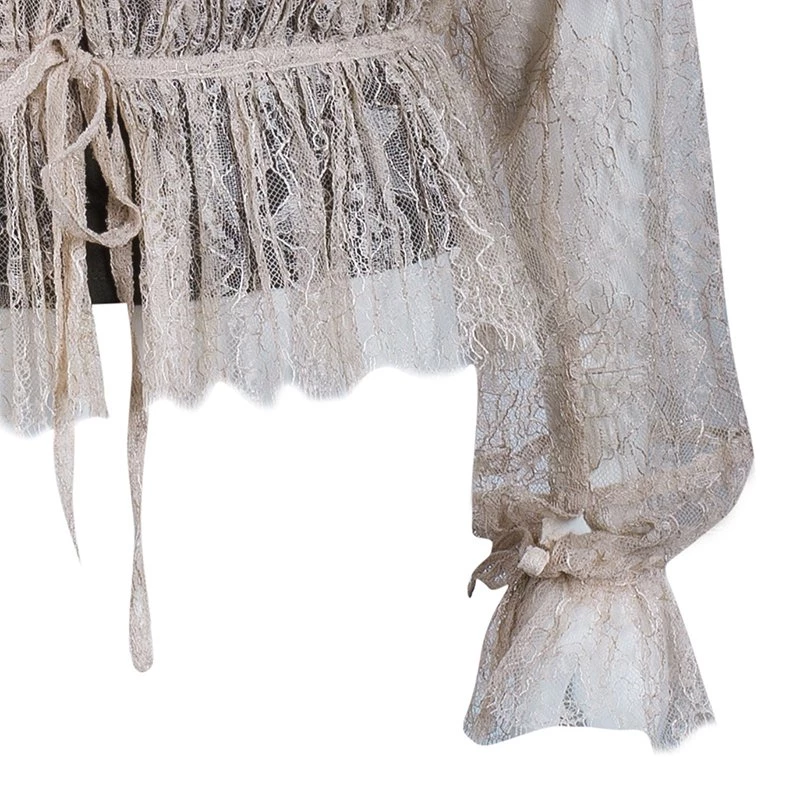 Emilio Pucci Nude Lace Top M For Women - Image 5