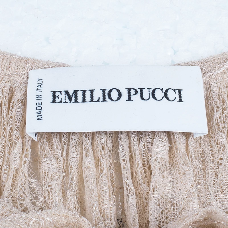Emilio Pucci Nude Lace Top M For Women - Image 8