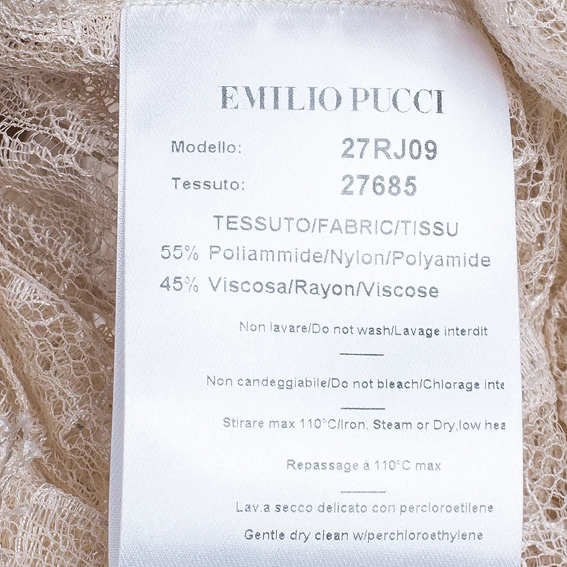 Emilio Pucci Nude Lace Top M For Women - Image 10