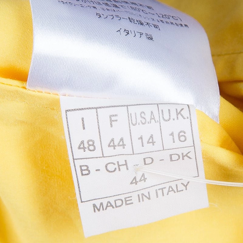 Emilio Pucci Yellow Cotton Wrap Dress L For Women - Image 9