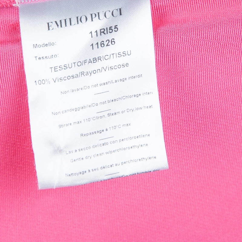 Emilio Pucci Pink Embellished Shoulder Detail Sleeveless Belted Midi Dress S For Women - Image 11