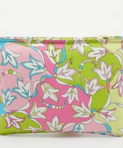 Emilio Pucci Multicolor Floral Print Zip Pouch For Women
