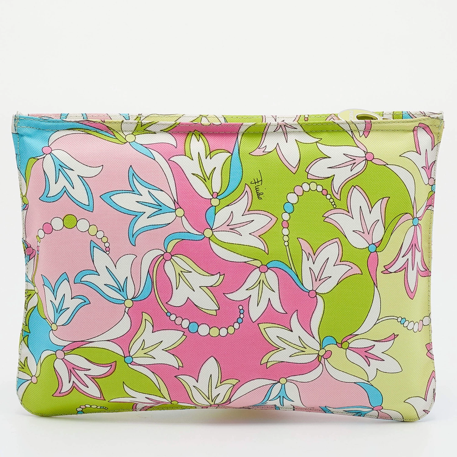 Emilio Pucci Multicolor Floral Print Zip Pouch For Women