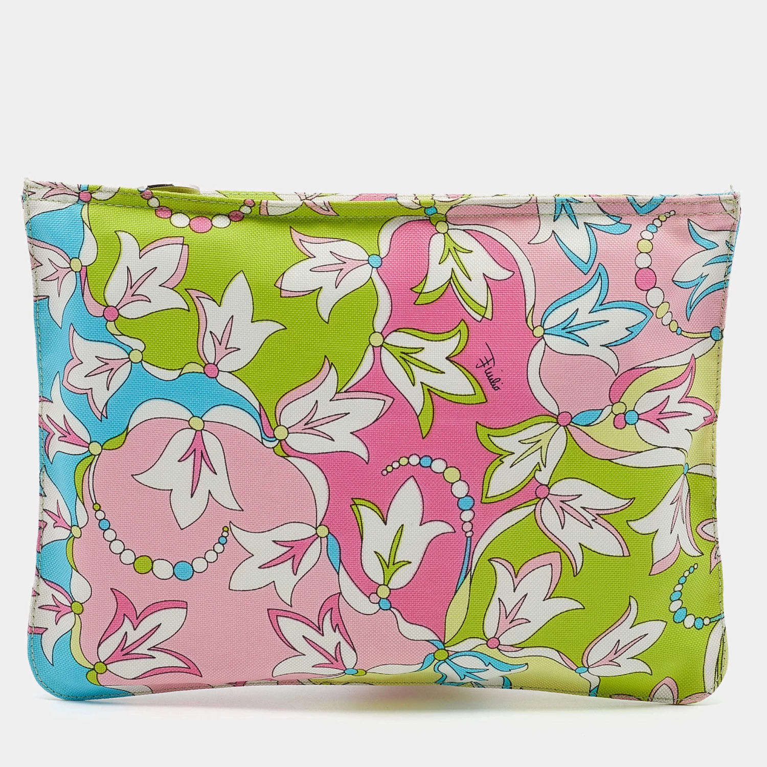 Emilio Pucci Multicolor Floral Print Zip Pouch For Women - Image 4