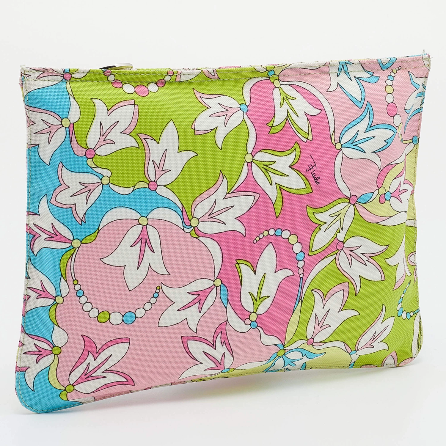 Emilio Pucci Multicolor Floral Print Zip Pouch For Women - Image 3