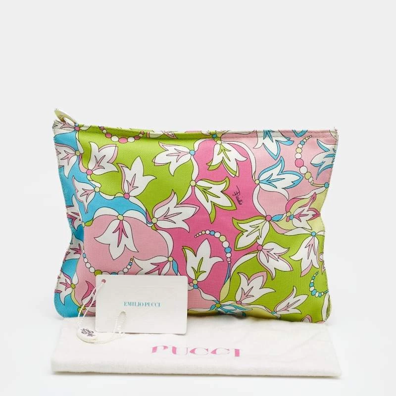 Emilio Pucci Multicolor Floral Print Zip Pouch For Women - Image 9