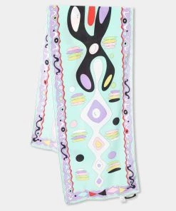Emilio Pucci Multicolor Abstract Print Silk Scarf For Women