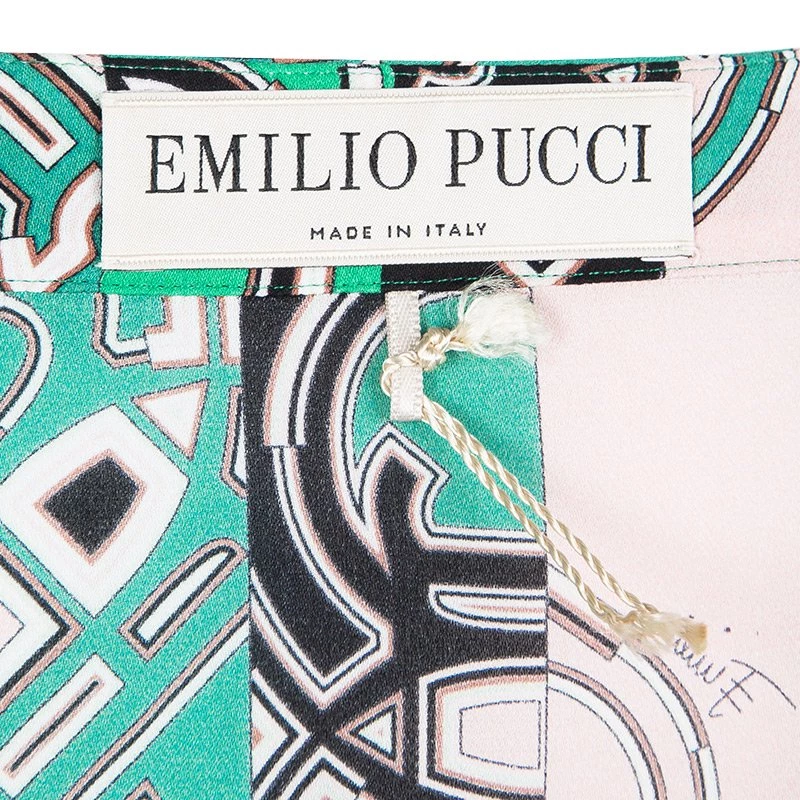 Emilio Pucci Multicolor Printed Pleat Detail Maxi Skirt M For Women - Image 5