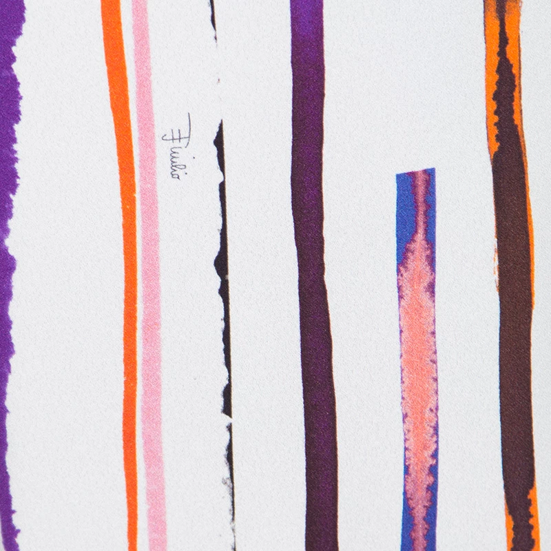 Emilio Pucci White Striped Pleated Tie Detail Maxi Dress S For Women - Image 5