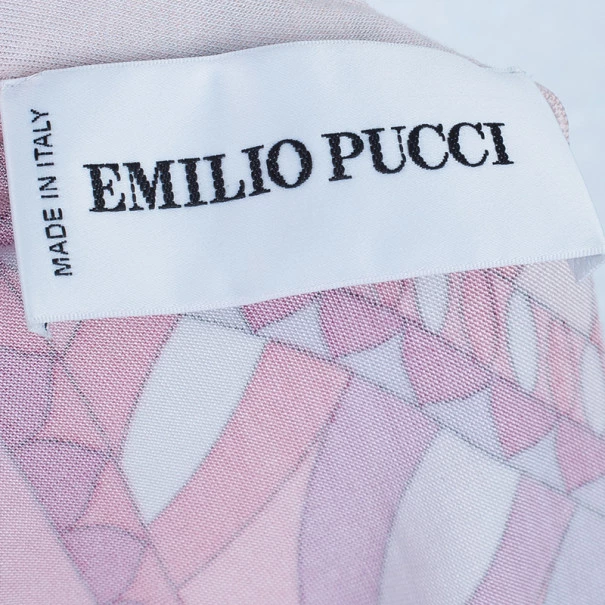 Emilio Pucci Long Sleeve Abstract Print Top M For Women - Image 8