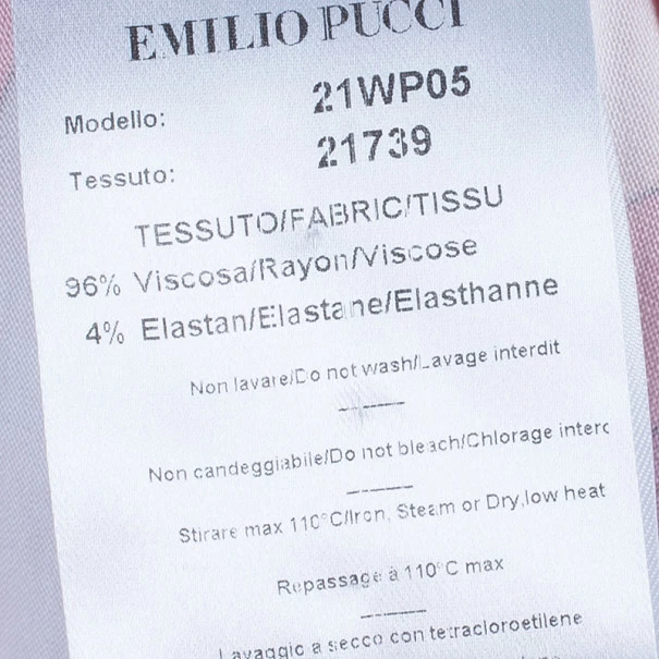 Emilio Pucci Long Sleeve Abstract Print Top M For Women - Image 10