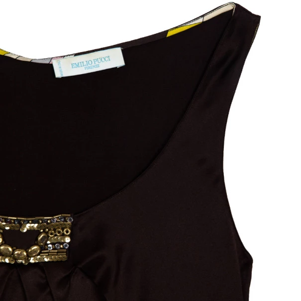 Emilio Pucci Satin Gathered Top M For Women - Image 4