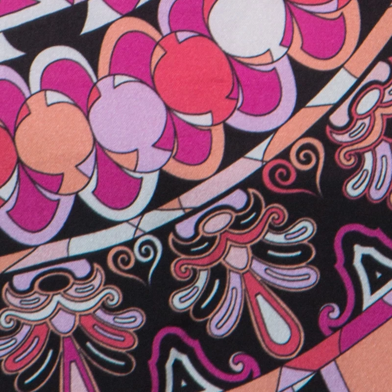 Emilio Pucci Pink & Black Signature Print Silk Sleeveless Top M For Women - Image 4