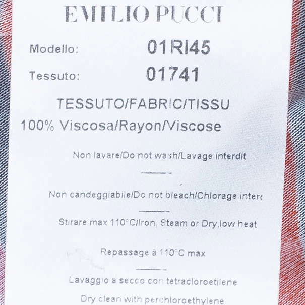 Emilio Pucci Pink Abstract Print Wrap Front Dress S For Women - Image 10