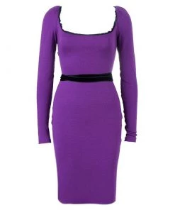 Emilio Pucci Purple Backless Tie-up Dress M For Women