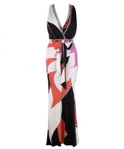 Emilio Pucci Abstract Print Halterneck Dress XS For Women