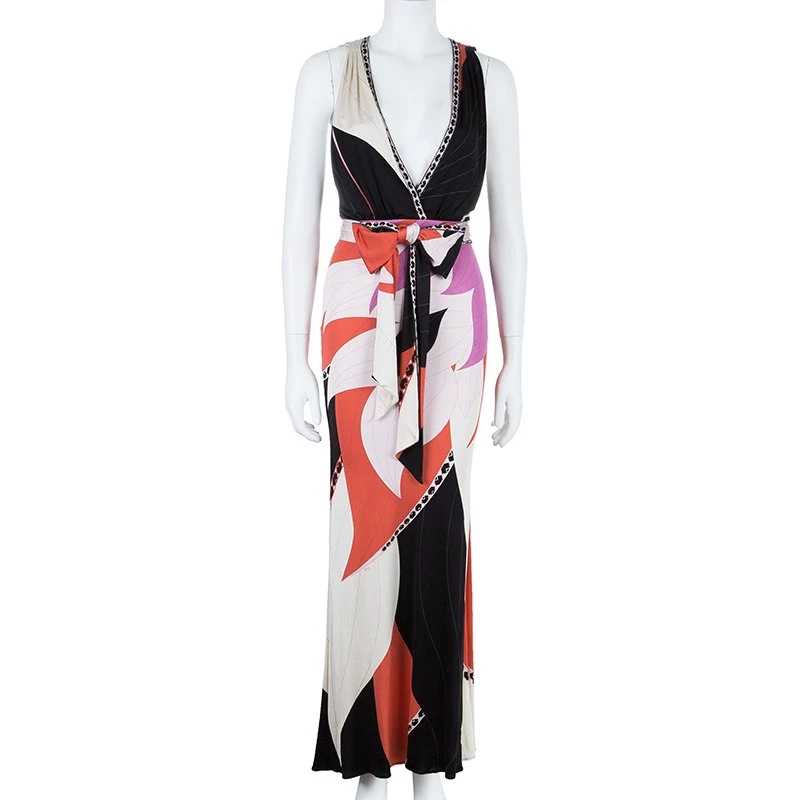 Emilio Pucci Abstract Print Halterneck Dress XS For Women - Image 2