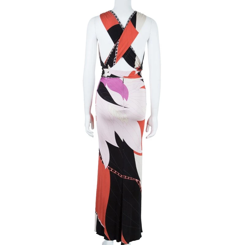 Emilio Pucci Abstract Print Halterneck Dress XS For Women - Image 3