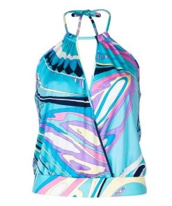 Emilio Pucci Mutlicolor Halterneck Top S For Women