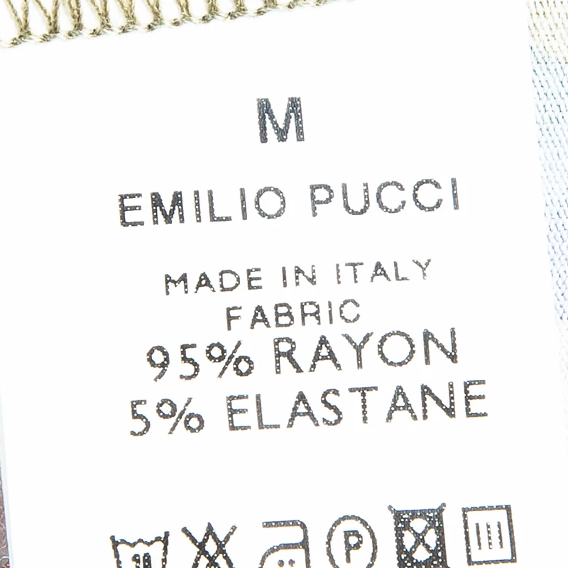 Emilio Pucci Blue Multicolor Print Top M For Women - Image 9