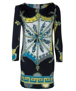 Emilio Pucci Printed Stretch Jersey Dress M For Women