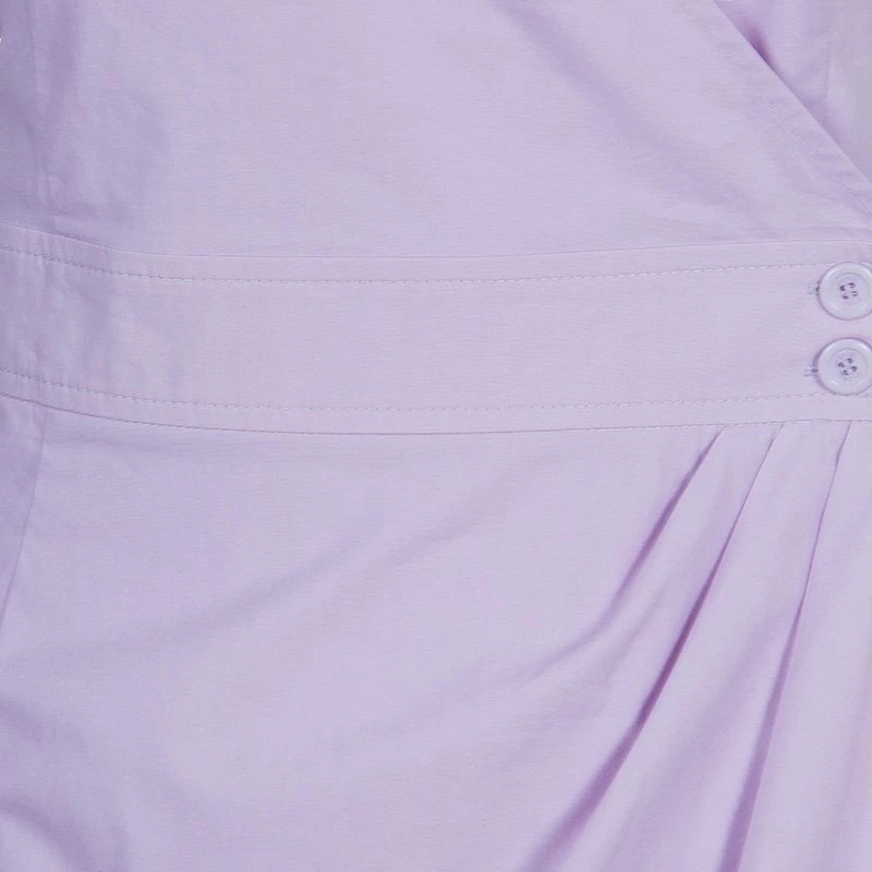 Emilio Pucci Lilac Cotton Wrap Dress M For Women - Image 7