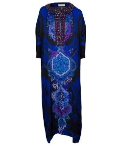Emilio Pucci Multi-Print Embellished Kaftan S For Women