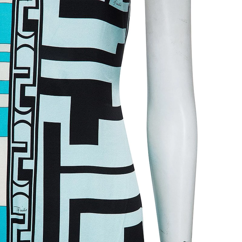 Emilio Pucci Multicolor Silk Maxi Dress M For Women - Image 7