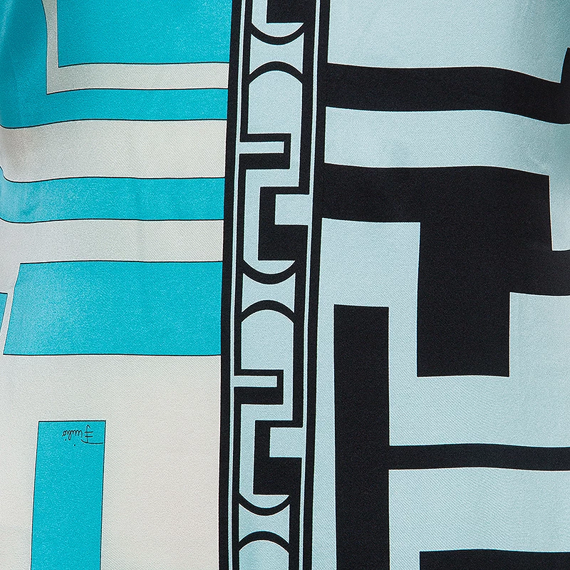 Emilio Pucci Multicolor Silk Maxi Dress M For Women - Image 8