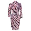 Emilio Pucci Multicolor Print Long Sleeve Dress S For Women