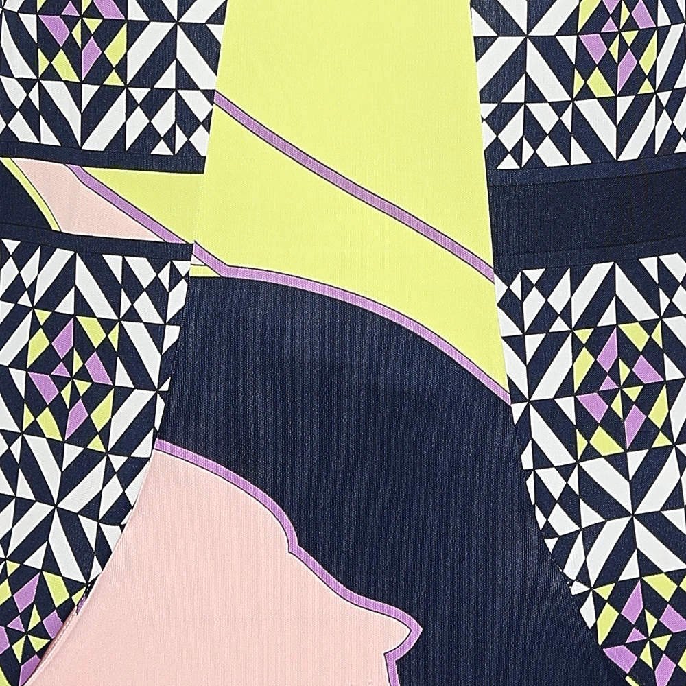 Emilio Pucci Multicolor Printed Jersey Shift Dress S For Women - Image 4