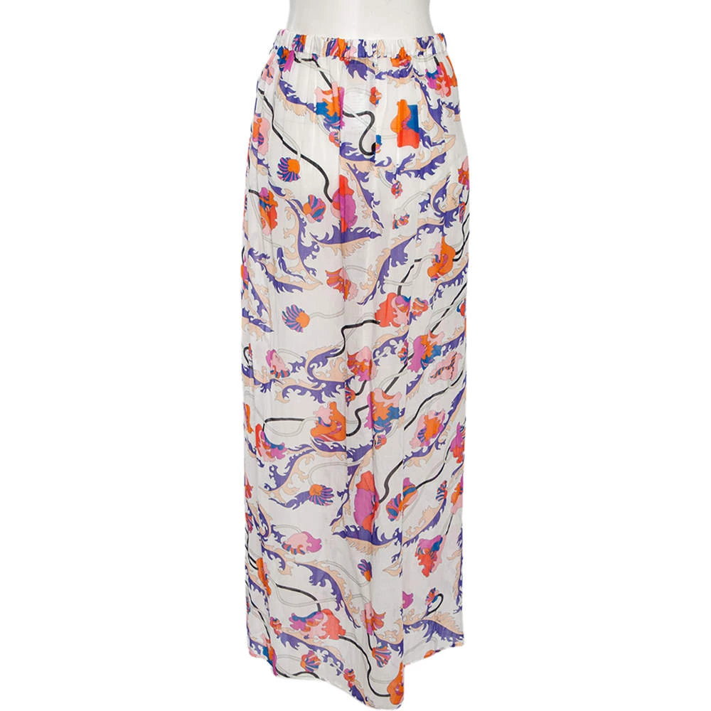 Emilio Pucci Multicolored Printed Cotton Beach Skirt M For Women - Image 3