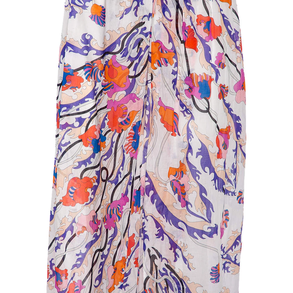 Emilio Pucci Multicolored Printed Cotton Beach Skirt M For Women - Image 4