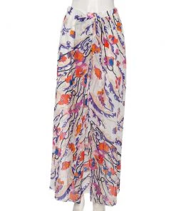 Emilio Pucci Multicolored Printed Cotton Beach Skirt M For Women
