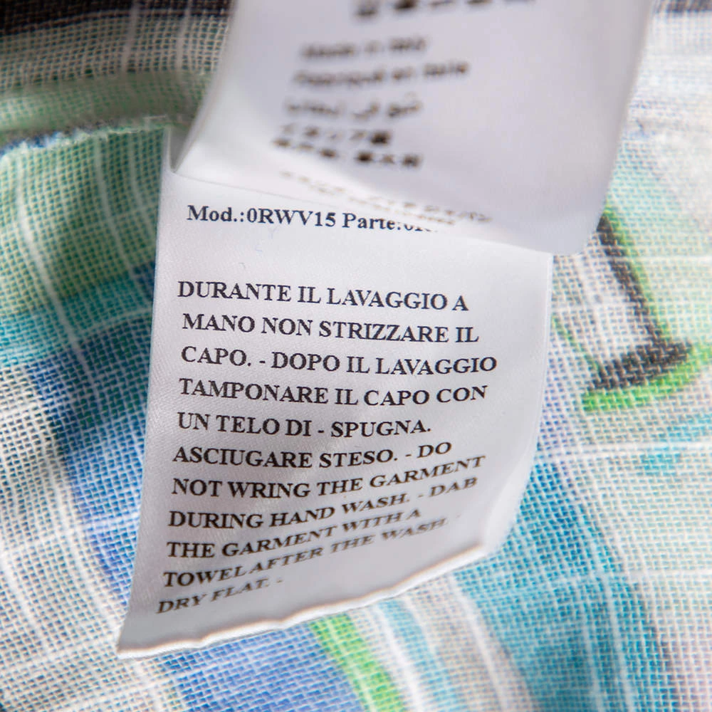 Emilio Pucci Multicolored Printed Cotton Wrap Detail Top & Midi Skirt Set M For Women - Image 10