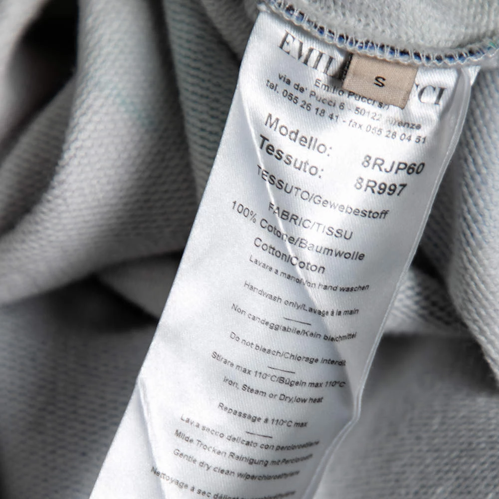 Emilio Pucci Multicolor Printed Cotton Knit Sweatshirt S For Women - Image 6