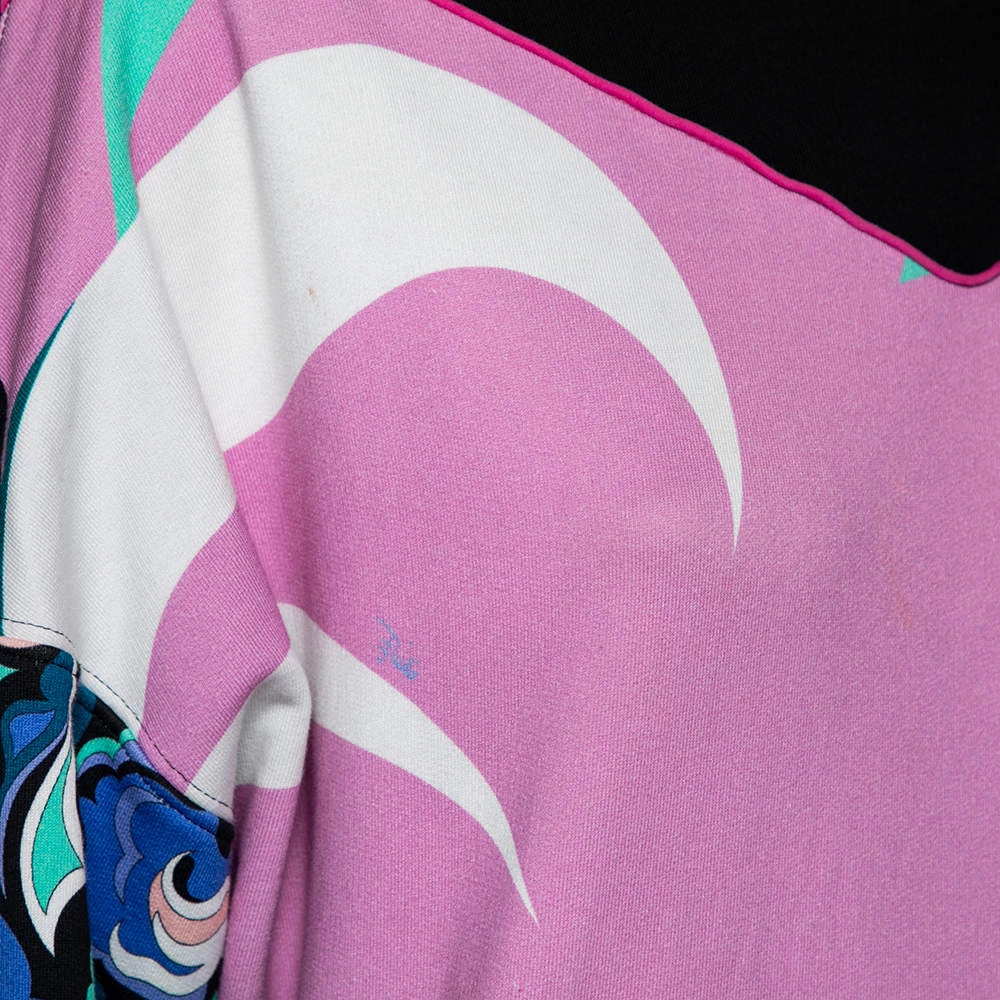 Emilio Pucci Multicolor Printed Cotton Knit Sweatshirt S For Women - Image 4