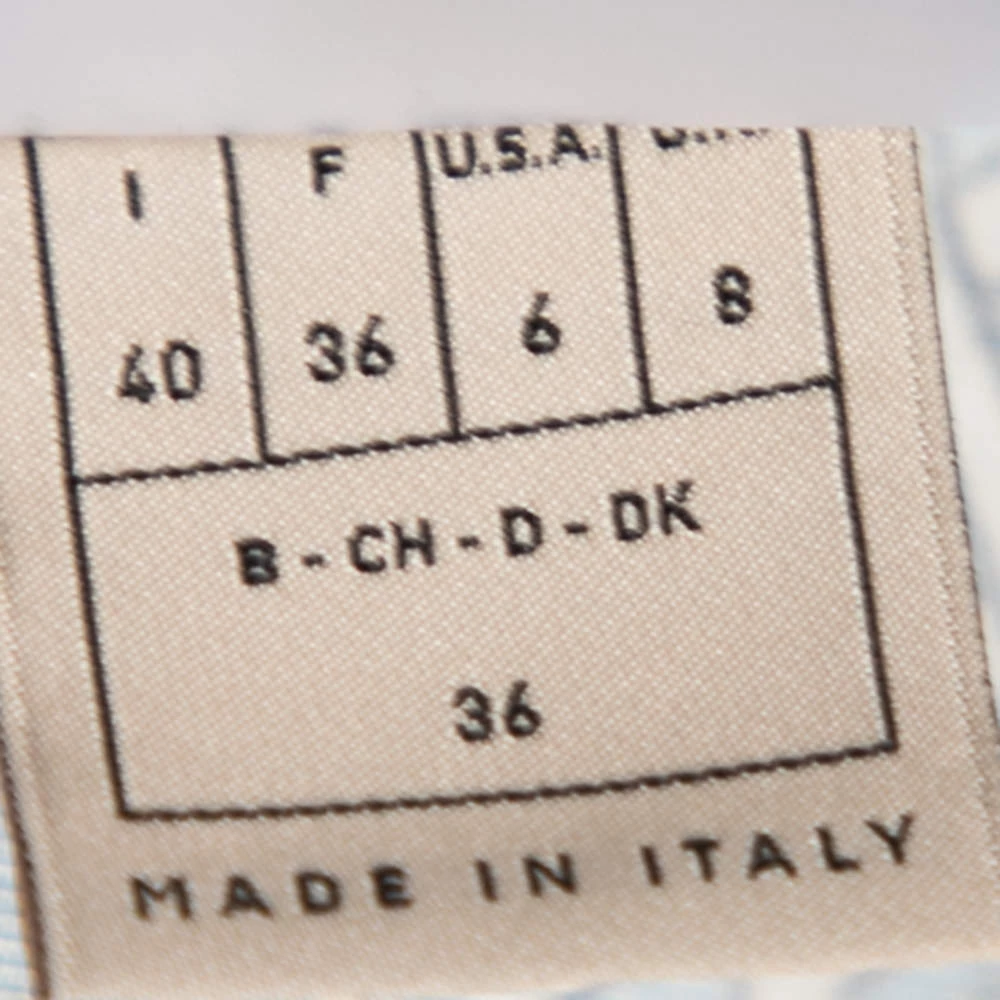 Emilio Pucci Multicolor Logo Printed Silk Short Sleeve Top S For Women - Image 6