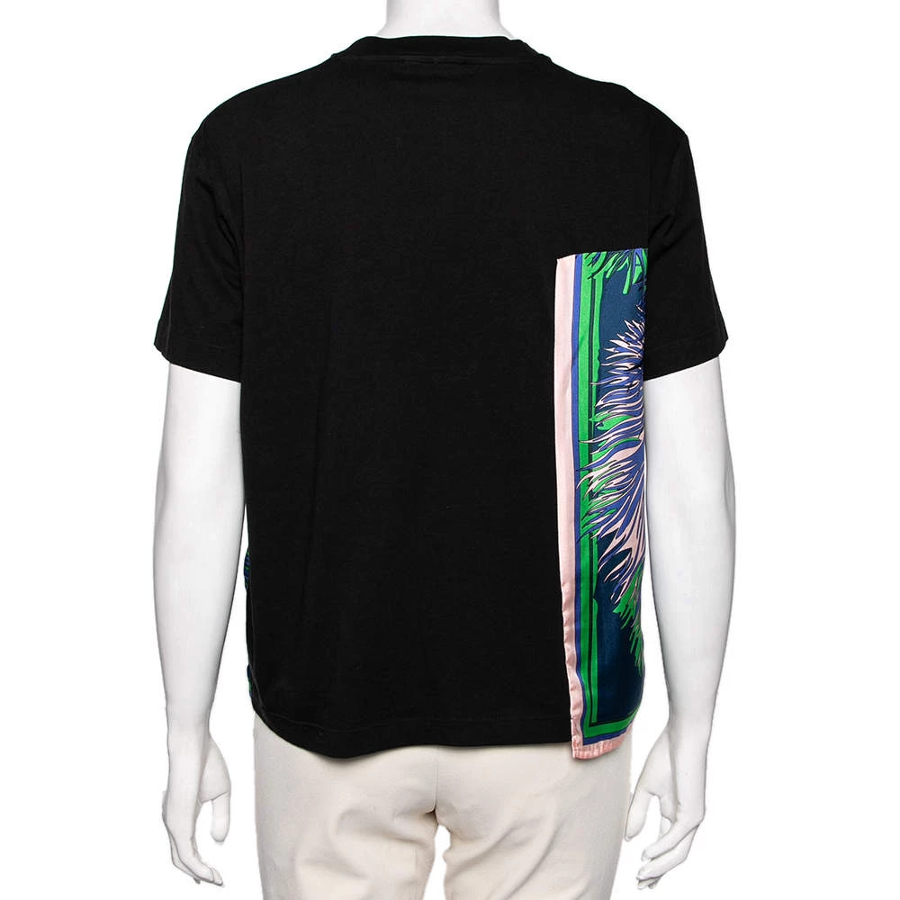 Emilio Pucci Multicolor Tropical Printed Cotton Short Sleeves Top M For Women - Image 3