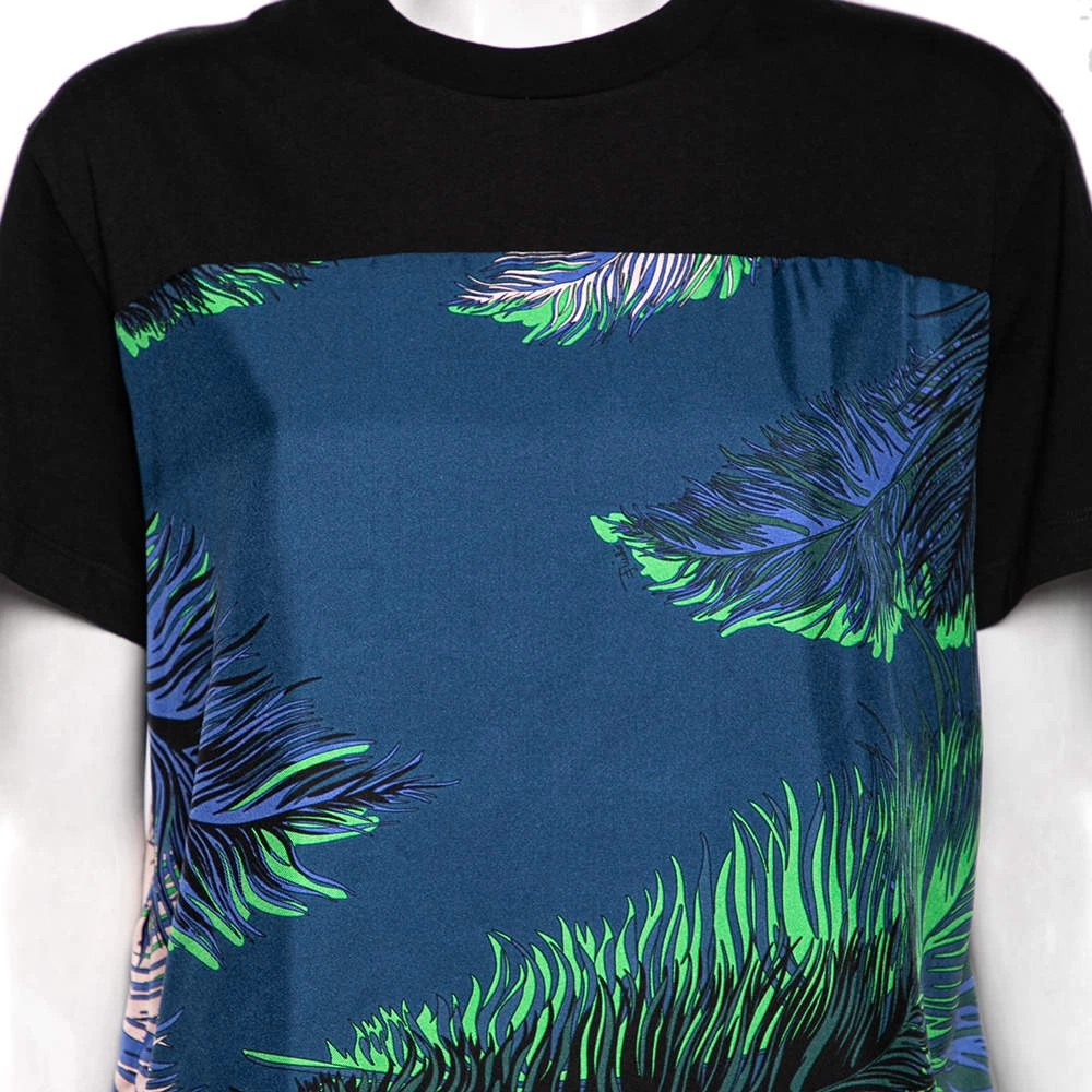 Emilio Pucci Multicolor Tropical Printed Cotton Short Sleeves Top M For Women - Image 4