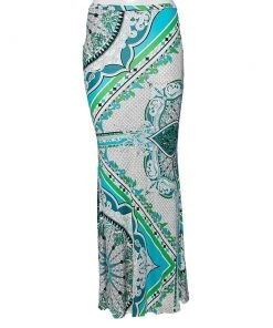 Emilio Pucci Multicolor Printed Silk Maxi Skirt S For Women
