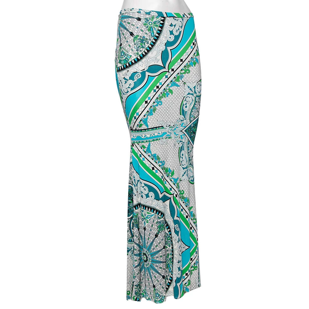 Emilio Pucci Multicolor Printed Silk Maxi Skirt S For Women - Image 2