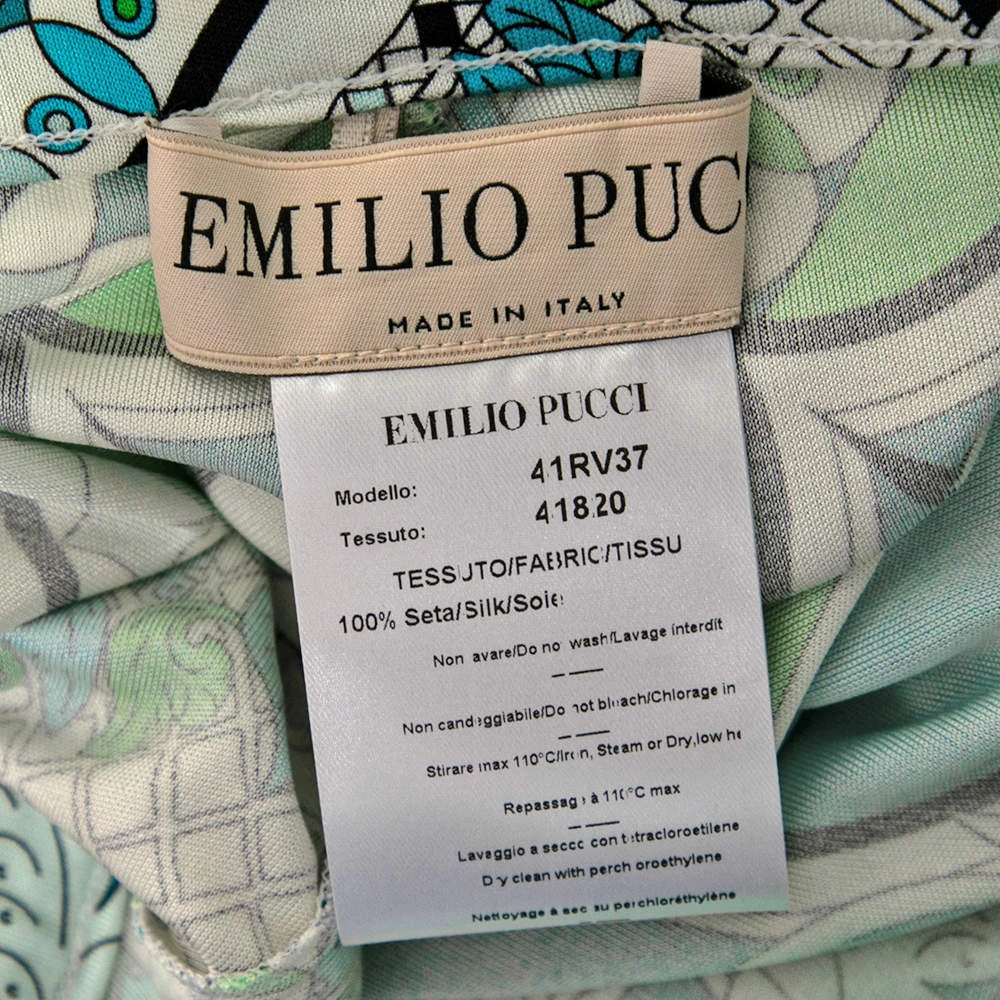 Emilio Pucci Multicolor Printed Silk Maxi Skirt S For Women - Image 5