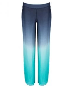 Emilio Pucci Degrade Silk Chiffon Wide Leg Trousers M For Women