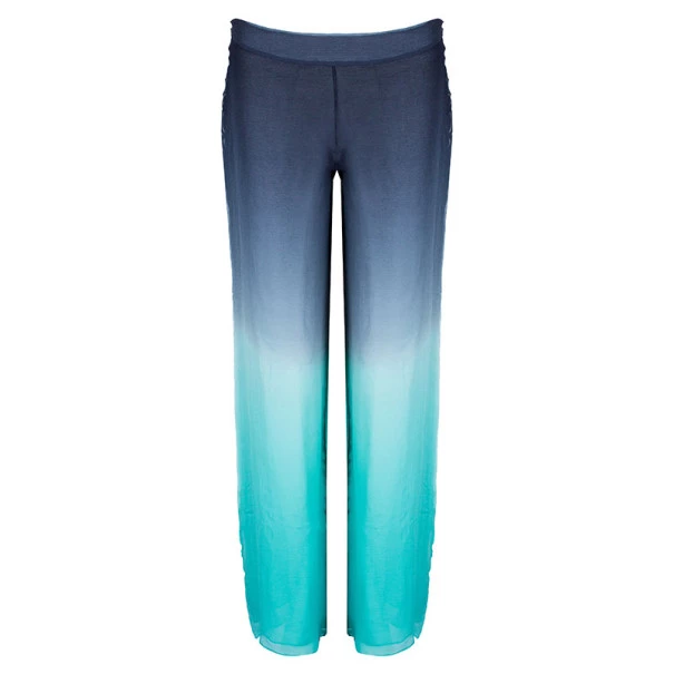 Emilio Pucci Degrade Silk Chiffon Wide Leg Trousers M For Women