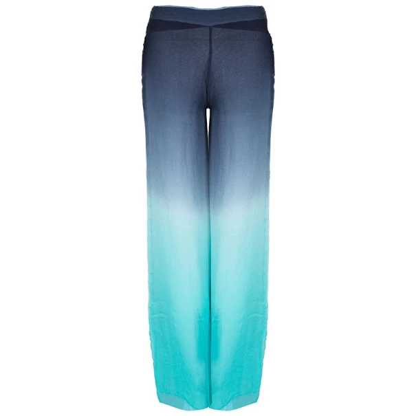 Emilio Pucci Degrade Silk Chiffon Wide Leg Trousers M For Women - Image 4