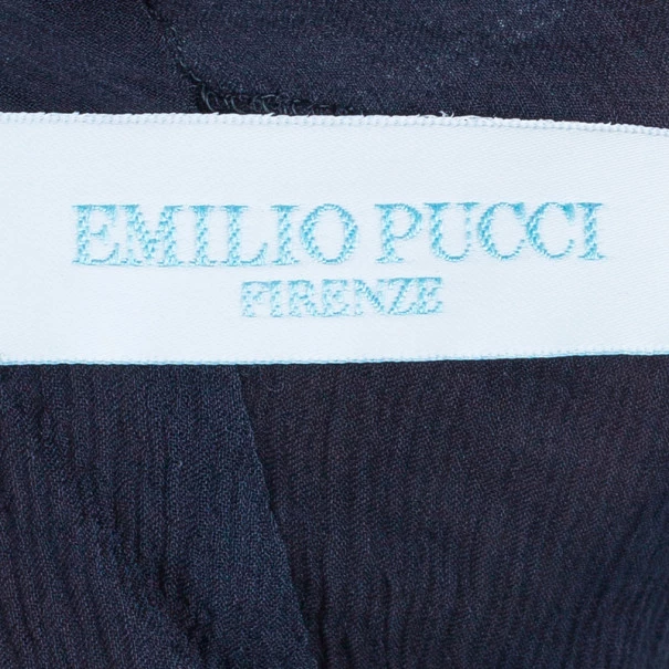 Emilio Pucci Degrade Silk Chiffon Wide Leg Trousers M For Women - Image 11