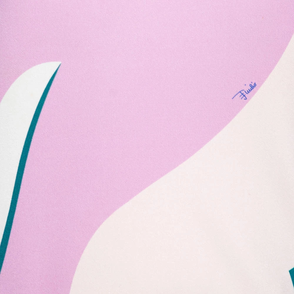 Emilio Pucci Multicolor Abstract Print Stretch Knit Top M For Women - Image 4