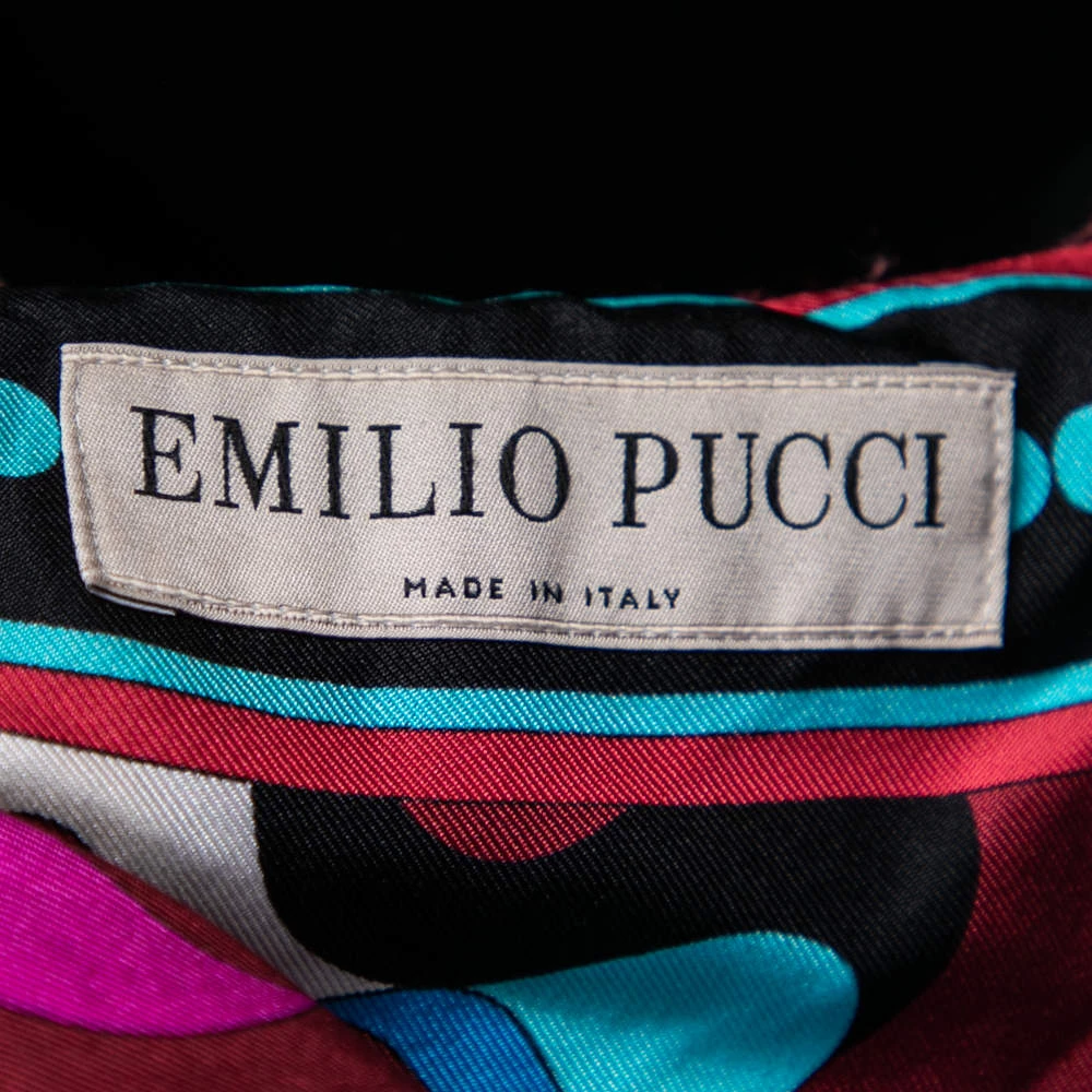 Emilio Pucci Multicolor Printed Silk Kaftan Dress One Size For Women - Image 5